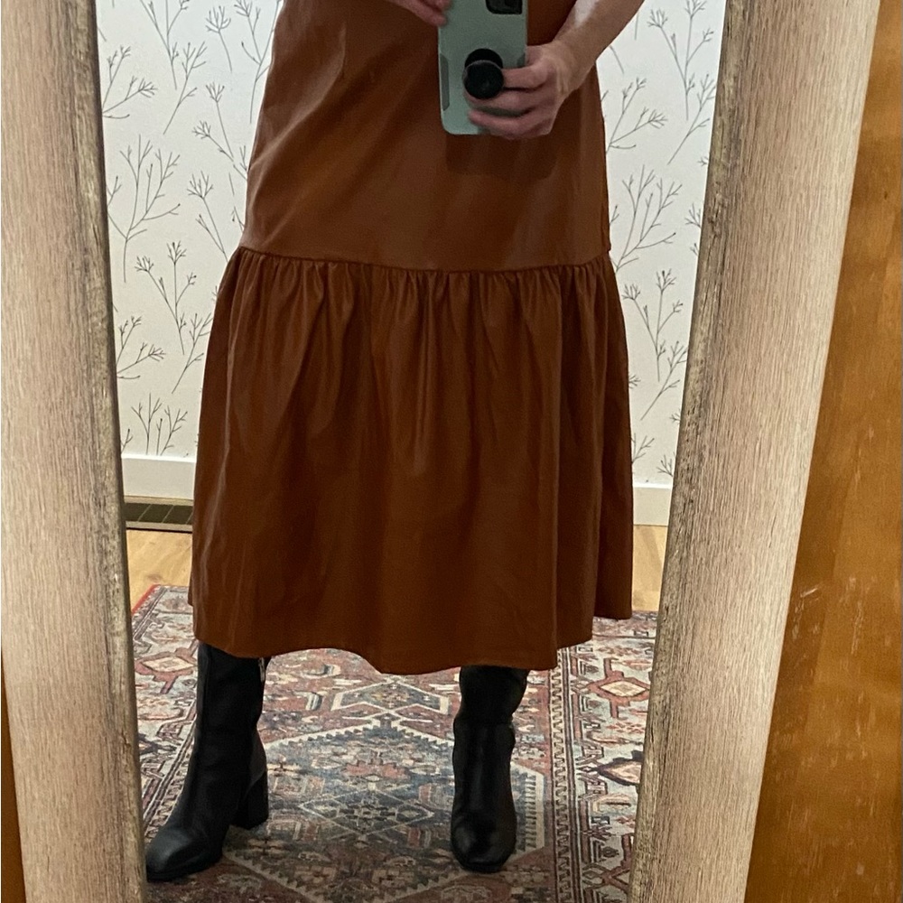 WHO WHAT WEAR | terracotta midi skirt